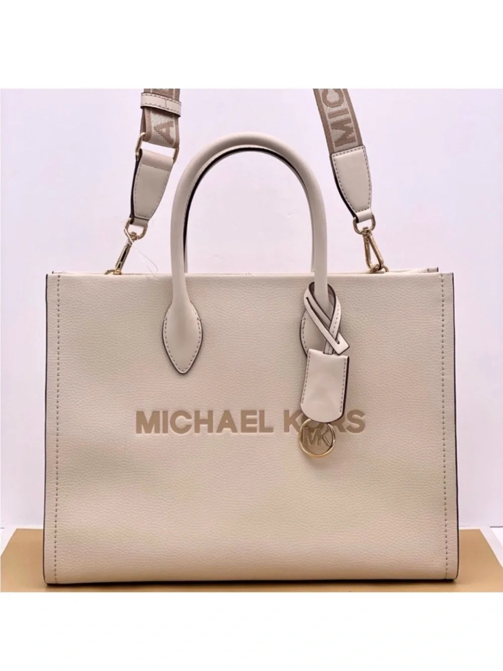 Michael Kors Mirella Medium Pebbled Leather Tote Bag